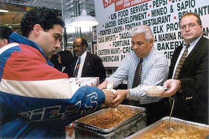 Joe Todaro, Sr., Pete Todaro serves up some lentils